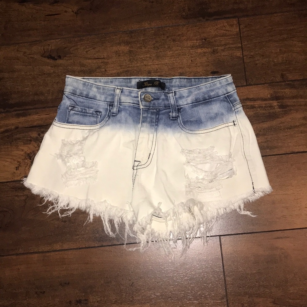 Ombré jean shorts